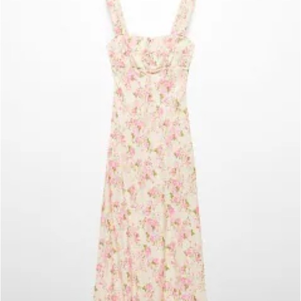 Mango Floral Print Maxi Dress